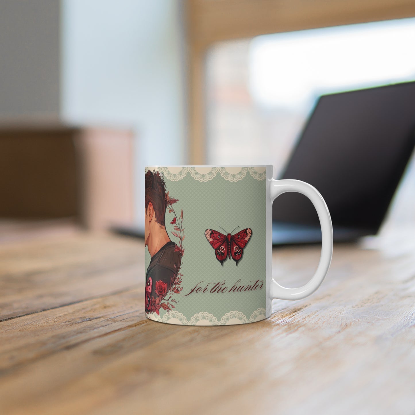 Crimson Moth | Heartless Hunter Ceramic Coffee Mug | 11oz & 15oz | Perfect Gift for Book Lovers