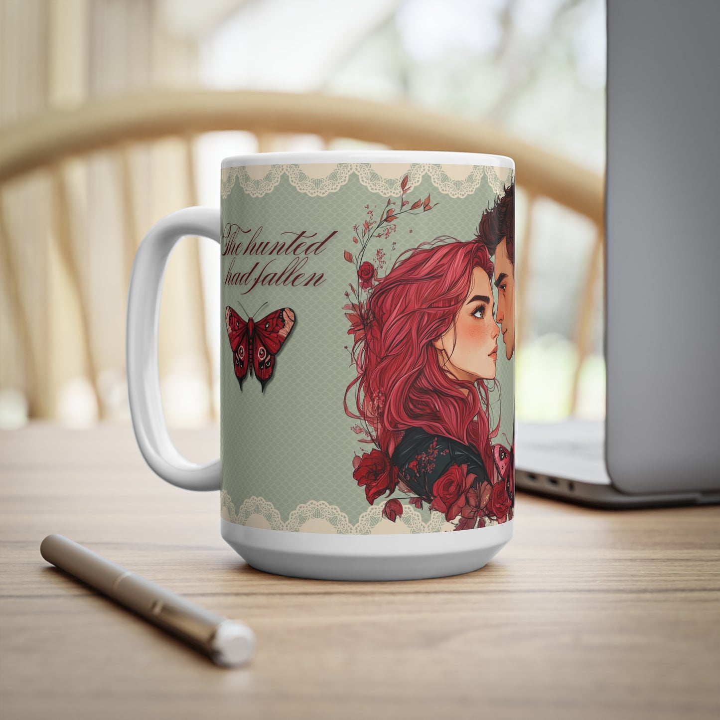 Crimson Moth | Heartless Hunter Ceramic Coffee Mug | 11oz & 15oz | Perfect Gift for Book Lovers