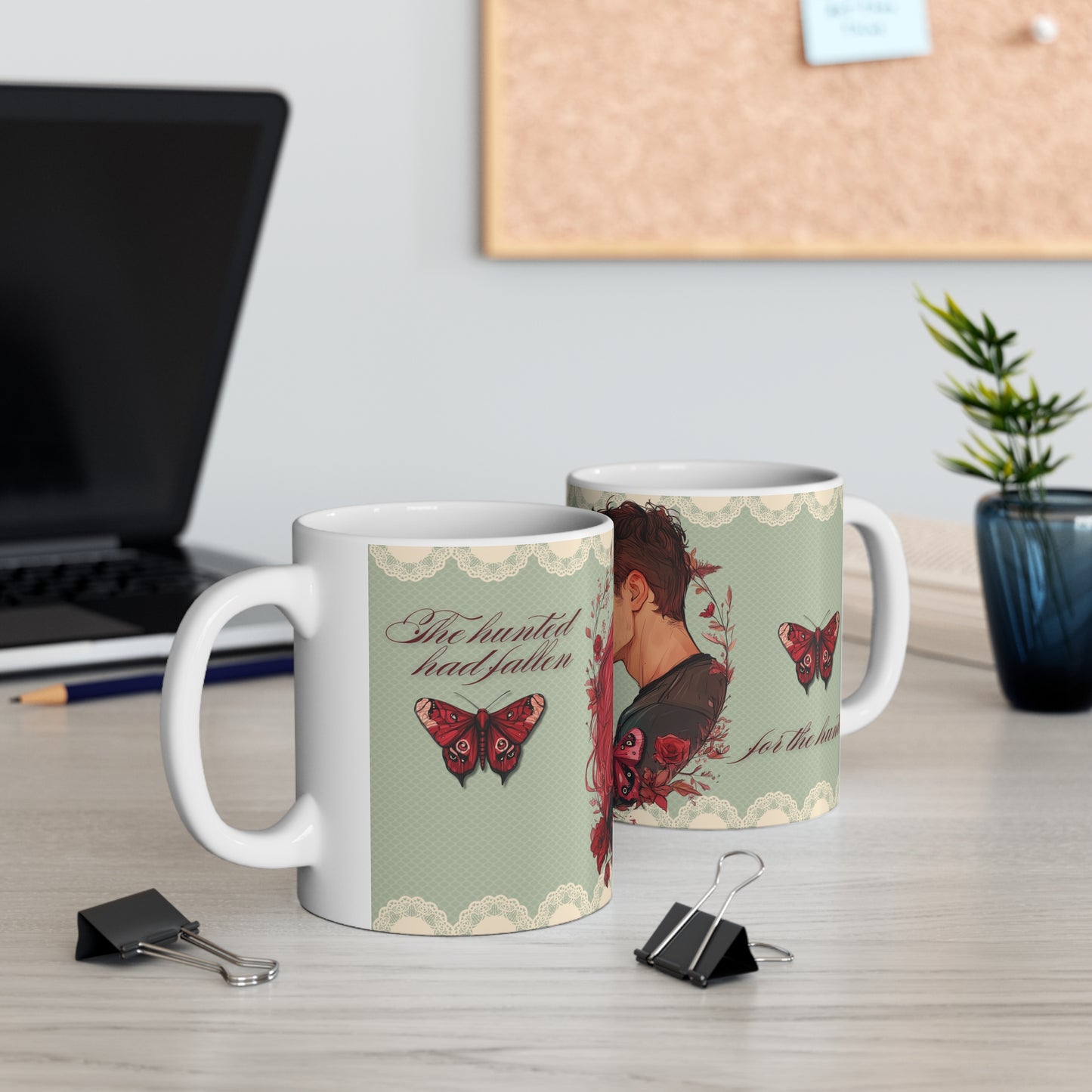 Crimson Moth | Heartless Hunter Ceramic Coffee Mug | 11oz & 15oz | Perfect Gift for Book Lovers