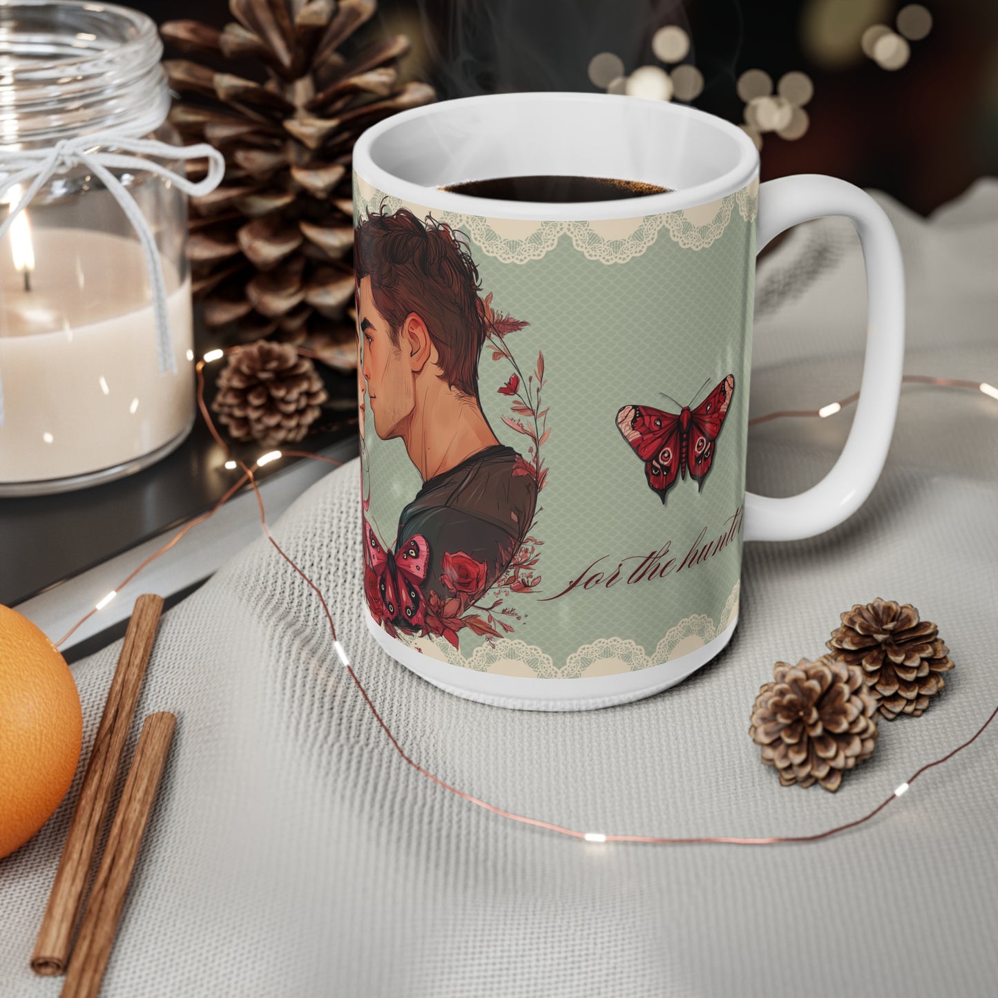 Crimson Moth | Heartless Hunter Ceramic Coffee Mug | 11oz & 15oz | Perfect Gift for Book Lovers