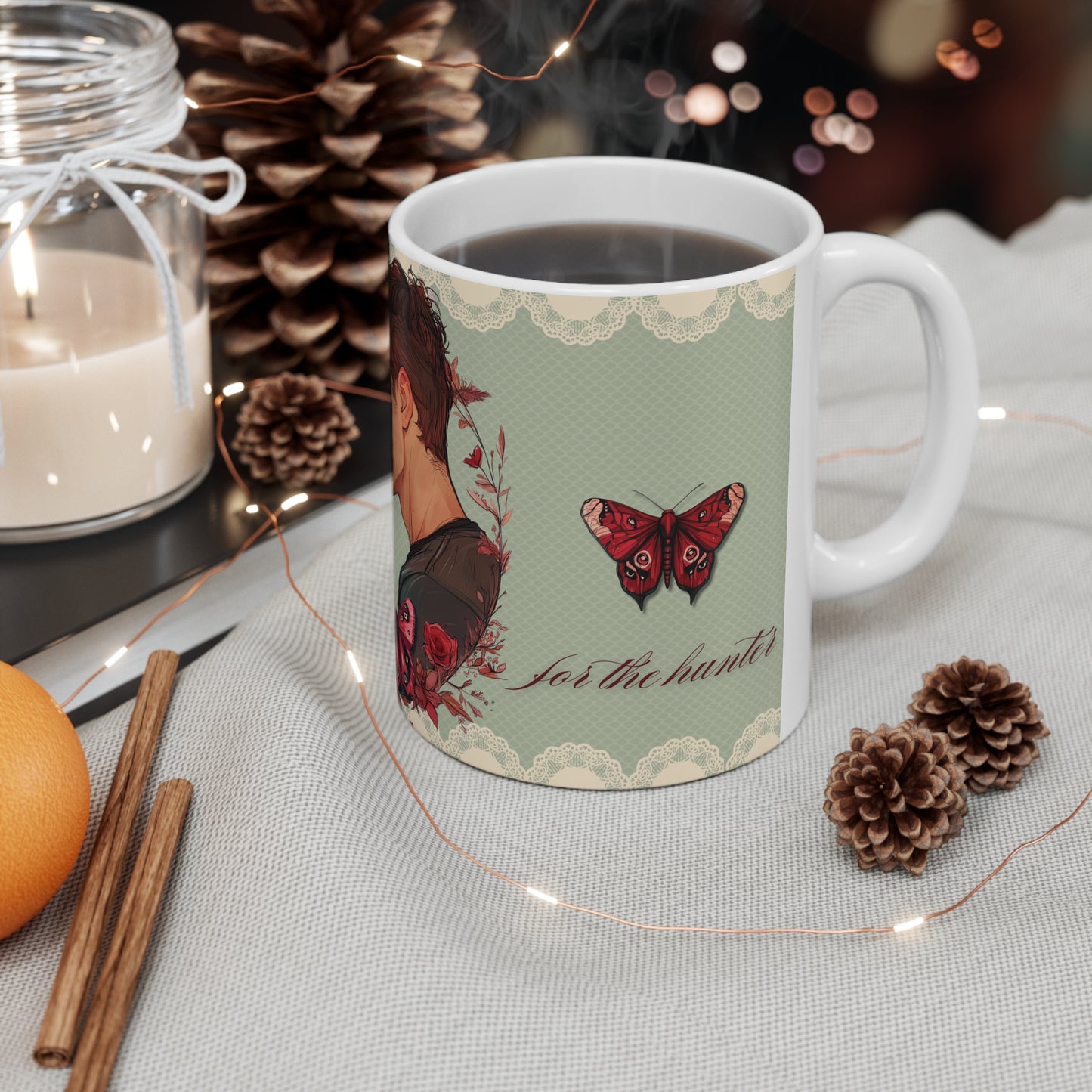 Crimson Moth | Heartless Hunter Ceramic Coffee Mug | 11oz & 15oz | Perfect Gift for Book Lovers