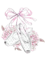 Floral Ballet Slippers Print