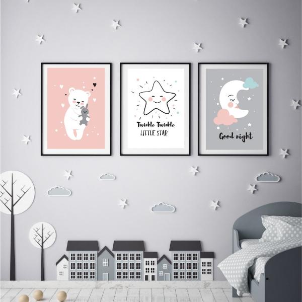 Twinkle Twinkle Little Star Nursery Print Set of 3