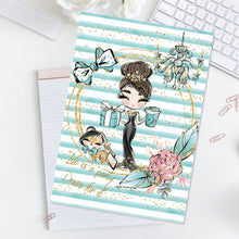 Audrey Hepburn Breakfast Glam A5 Planner Dashboard Insert Set Journaling Card Punched HP or 6 Hole